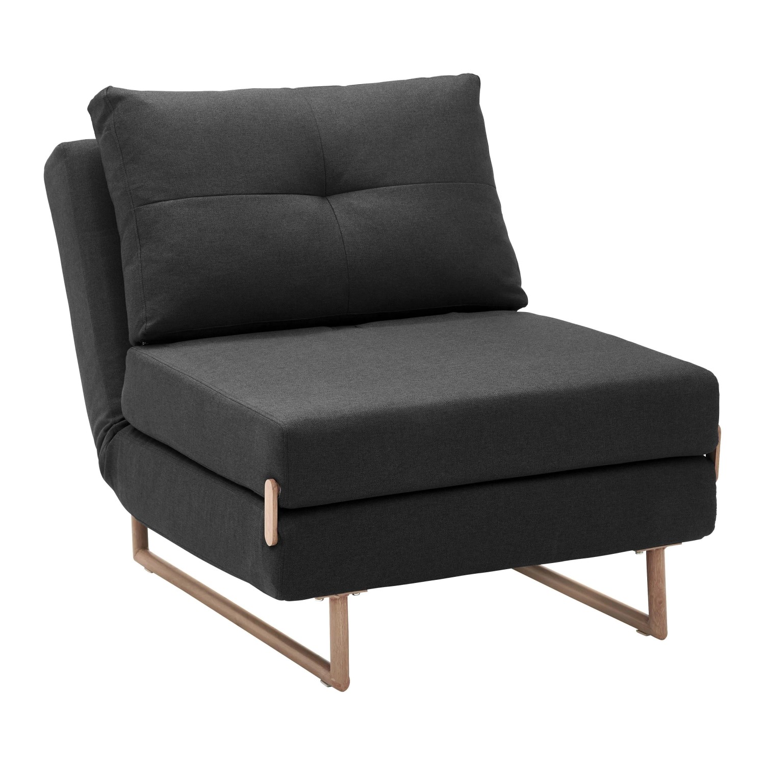 Bessagi Home Schlafsessel Malic Dunkelgrau Webstoff