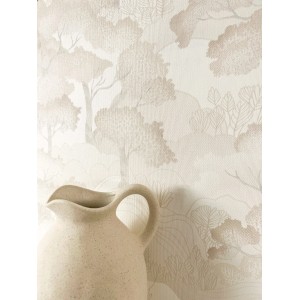 Newroom Vinyltapete Nyakio Creme Bäume Modern FSC®