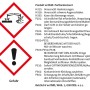 Gefahrzeichen: Portlandzement, Hautreizung, Augenschäden, Atemwegsreizung. Sicherheitsvorkehrungen beachten!