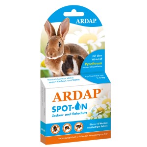 Ardap Spot-On für Kleintiere 1-4kg: Zecken- und Flohschutz mit Pyrethrum.