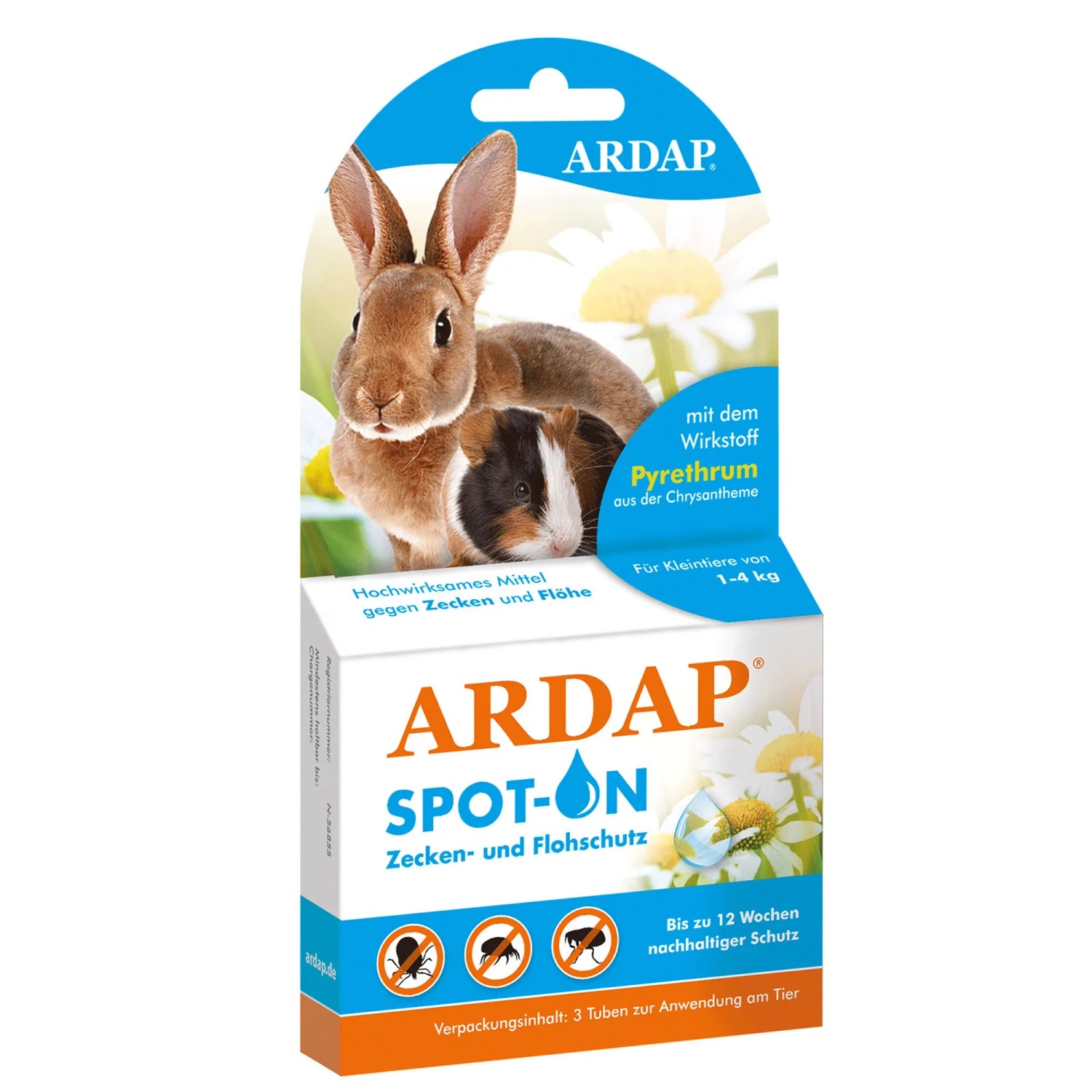 Ardap Insektenspray Ardap Spot-On für Kleintiere 1-4 kg 3 x 0.4 ml
