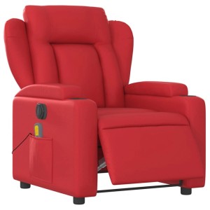 vidaXL Massagesessel Elektrisch Rot Kunstleder 3204542