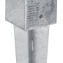 Feuerverzinkte Bodenhülse 91x91x350 mm zum Einbetonieren für Pfosten, ideal für den Außenbereich.