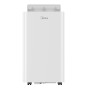 Midea Mobile Klimaanlage Silent Cool 26 Pro, weißes Klimagerät mit Rollen.