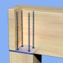 Holzkonstruktion verbunden mit Fischer PowerFull II Holzschrauben, 6x140mm.
