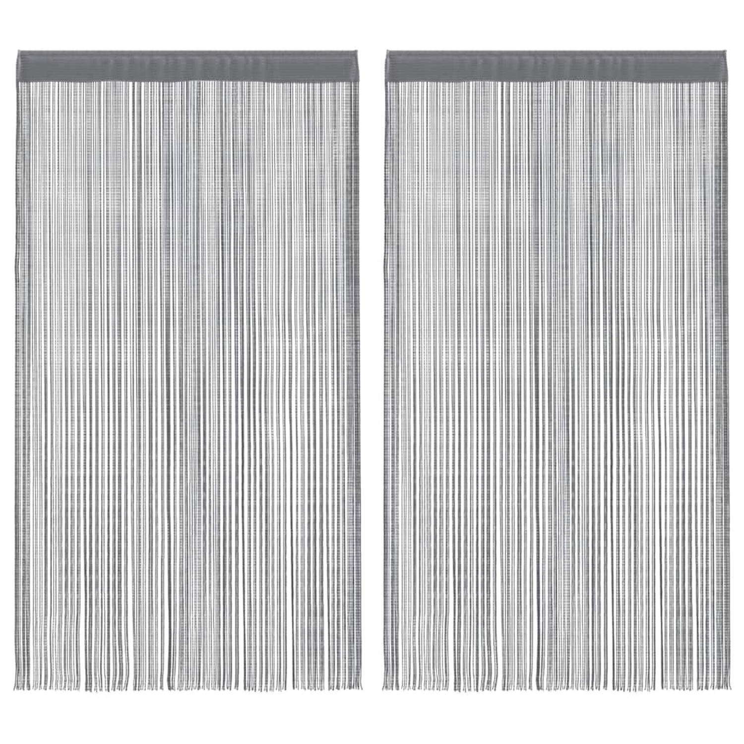 vidaXL Fadenvorhänge 2 Stk Anthrazit 140x250 cm 4102052 günstig online kaufen