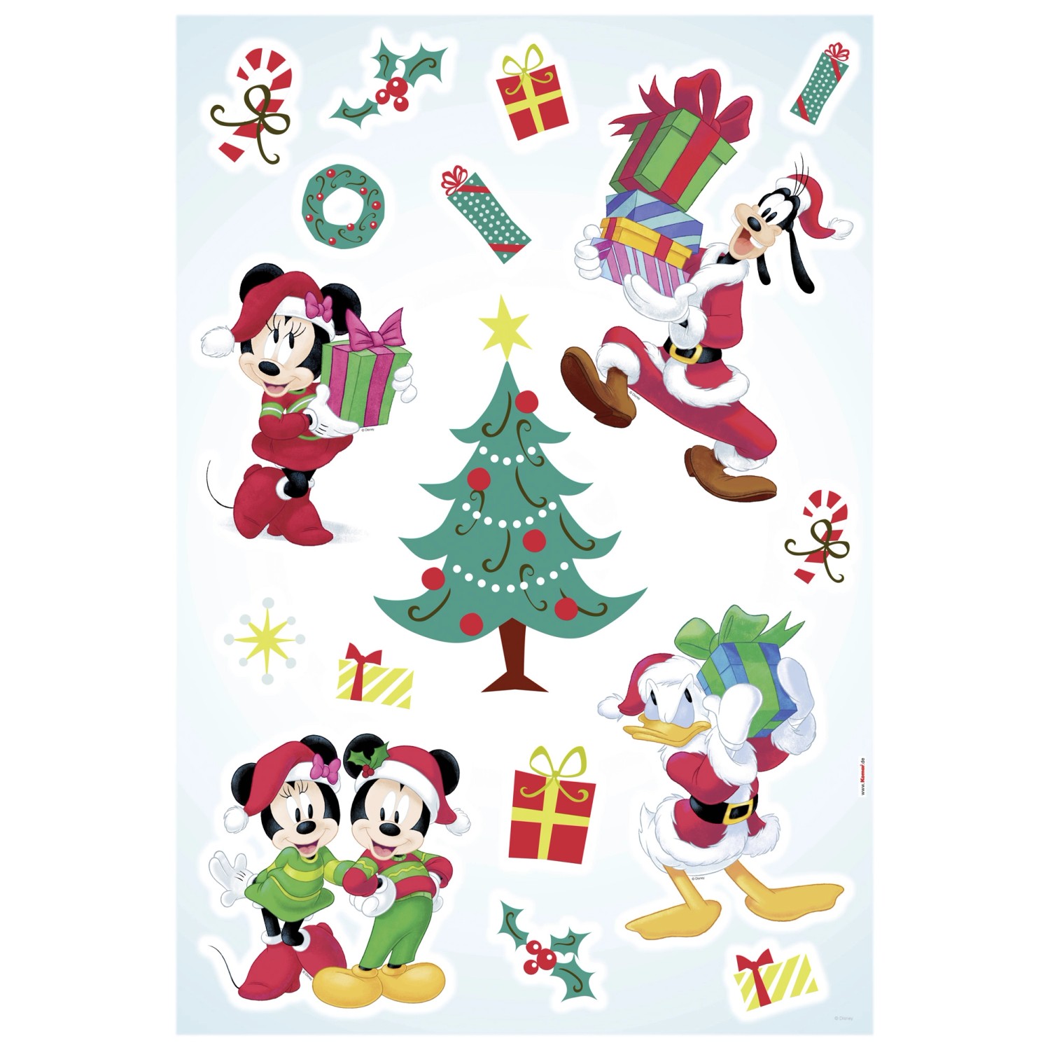 Komar Deko-Sticker Mickey Christmas Presents 50 cm x 70 cm