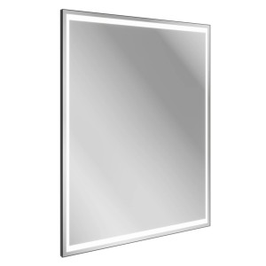Fackelmann LED-Spiegel B.Paris, 70,5x90,5 cm, mit schwarzem Rahmen. Ideal für Badmöbel-Sets.