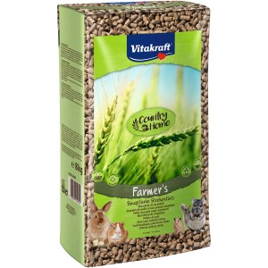 Vitakraft Farmer's Strohpellets für Nager, 8kg Packung. Saugfähige Nagerstreu aus Stroh.