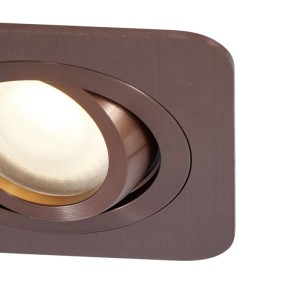 QAZQA Einbaustrahler Set AlberTo, 6 Stück, dunkelbronze, GU10, 50mm, IP44.