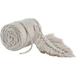 Cremefarbene Makramee Kordel, 5mm, 500g, gedreht, für Schmuckbasteln.