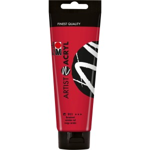 Tube Marabu Artist Acrylfarbe, 120ml, Karminrot. Künstler-Acrylfarbe für brillante Ergebnisse.