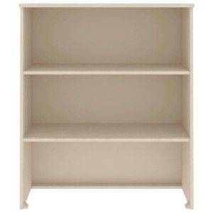 Honigbraunes Highboard-Oberteil HAMAR aus massivem Kiefernholz mit 3 offenen Fächern für Kommoden & Sideboards.