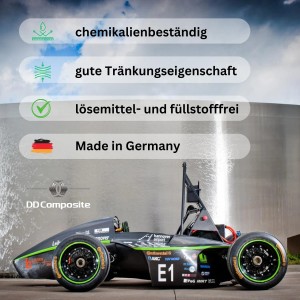 DD Composite Epoxidharz mit Härter: Universal-System für Beschichtungen, Klebe- und Spachtelmassen.