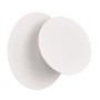 Weiße, runde Trio LED-Wandlampe Mio mit indirekter Beleuchtung für ein modernes Ambiente.