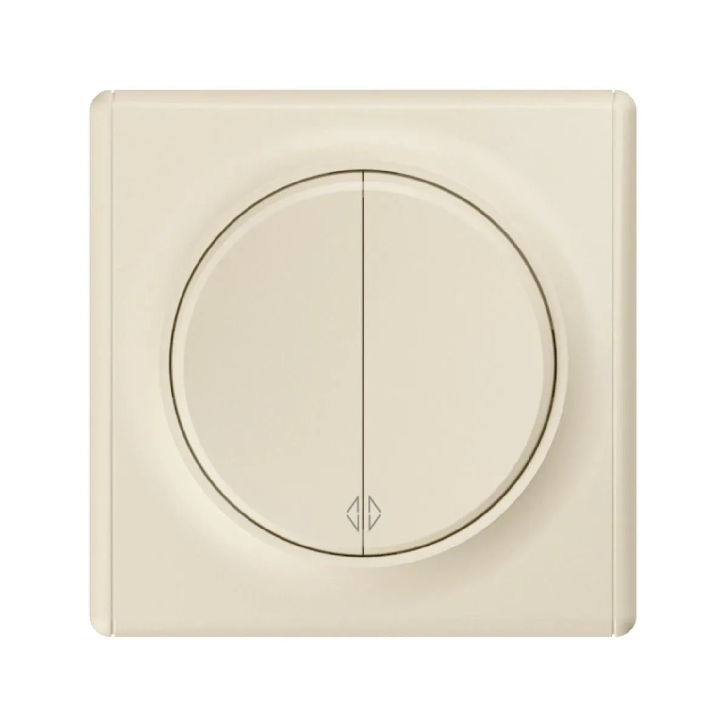 OneKeyElectro Wechselschalter 2fach mit Florence Abdeckrahmen Beige
