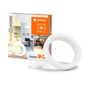 Ledvance Sun@Home Smart+ Pendelleuchte, rund, weiß, Ø 45cm. Smarte LED-Deckenleuchte für Homeoffice und Wohlbefinden.