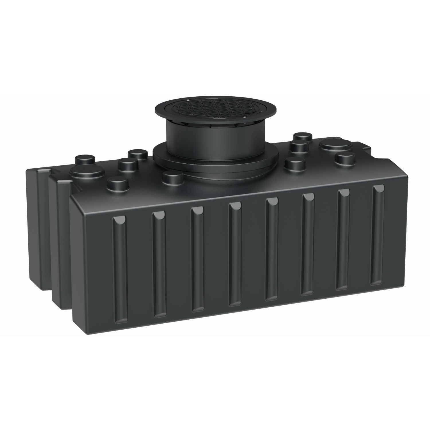 GreenLife Regenwasser Flachtank 2.000, mit Ausgleichsdom und Abdeckung