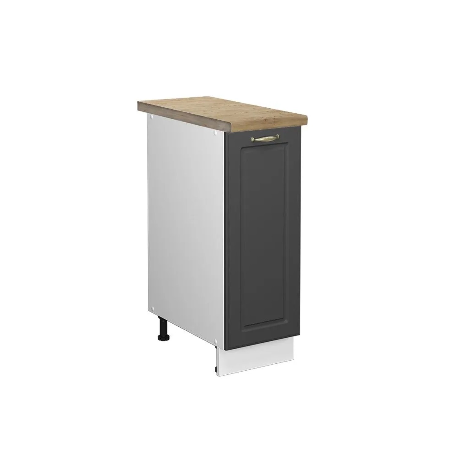 Vicco Apothekerschrank Fame-Line Medizinschrank für die Küche Anthrazit-Gold Weiß 30 cm AP Eiche
