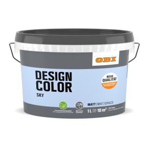 OBI Design Color 1 l Sky, matte, hellblaue Innenfarbe für Wände.