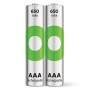 2er-Pack GP Recyko AAA Akkus, 650 mAh, wiederaufladbar für z.B. DECT Telefone.