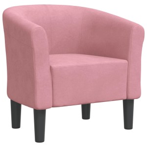 vidaXL Clubsessel Rosa Samt 356446