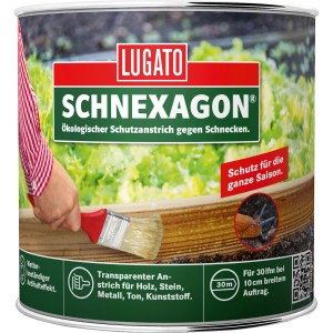 Dose Lugato Schneckenschutz-Anstrich Schnexagon® zum Schutz von Pflanzen vor Schnecken.