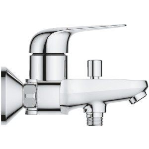 Grohe Einhand-Wannenbatterie Swift, Chrom, für die Wandmontage. Badarmatur mit Long-Life Oberfläche.