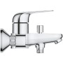 Grohe Einhand-Wannenbatterie Swift, Chrom, für die Wandmontage. Badarmatur mit Long-Life Oberfläche.