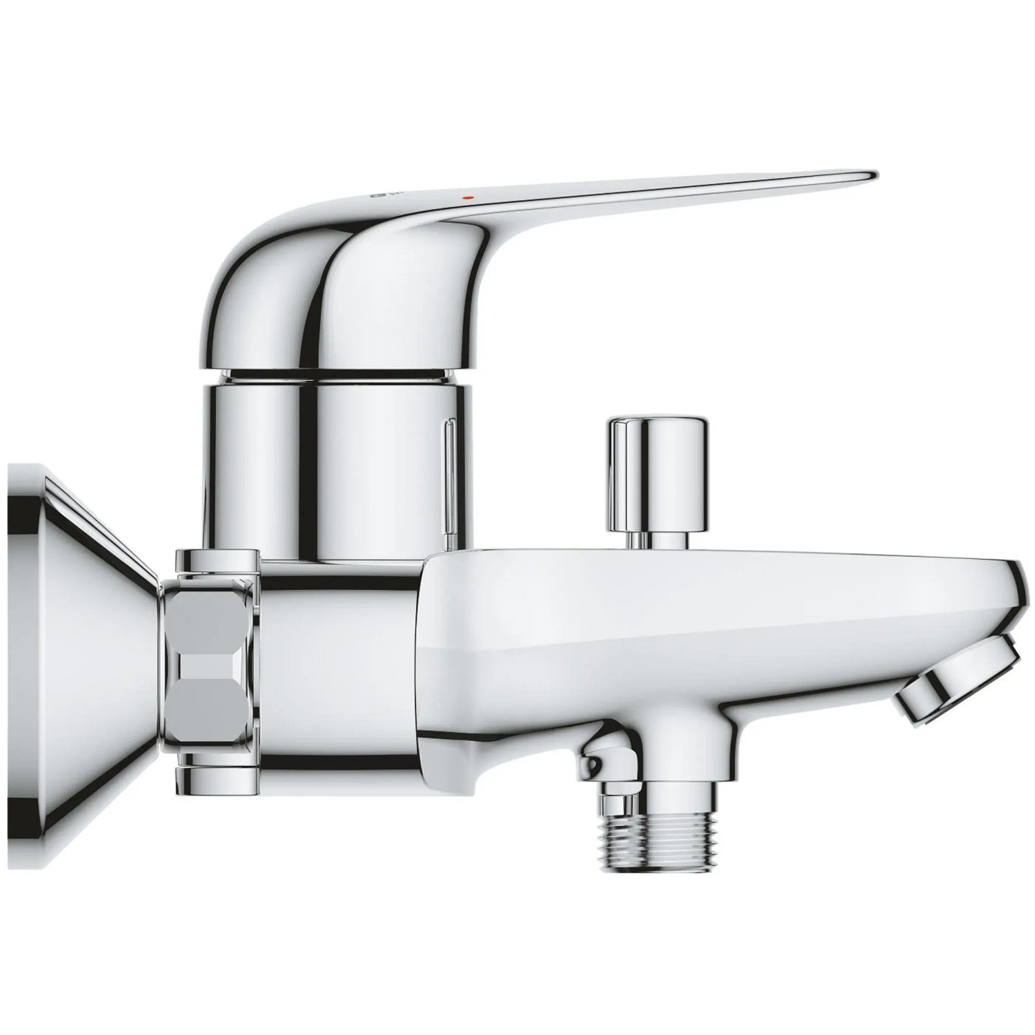 Grohe Einhand-Wannenbatterie Swift, Chrom, für die Wandmontage. Badarmatur mit Long-Life Oberfläche.