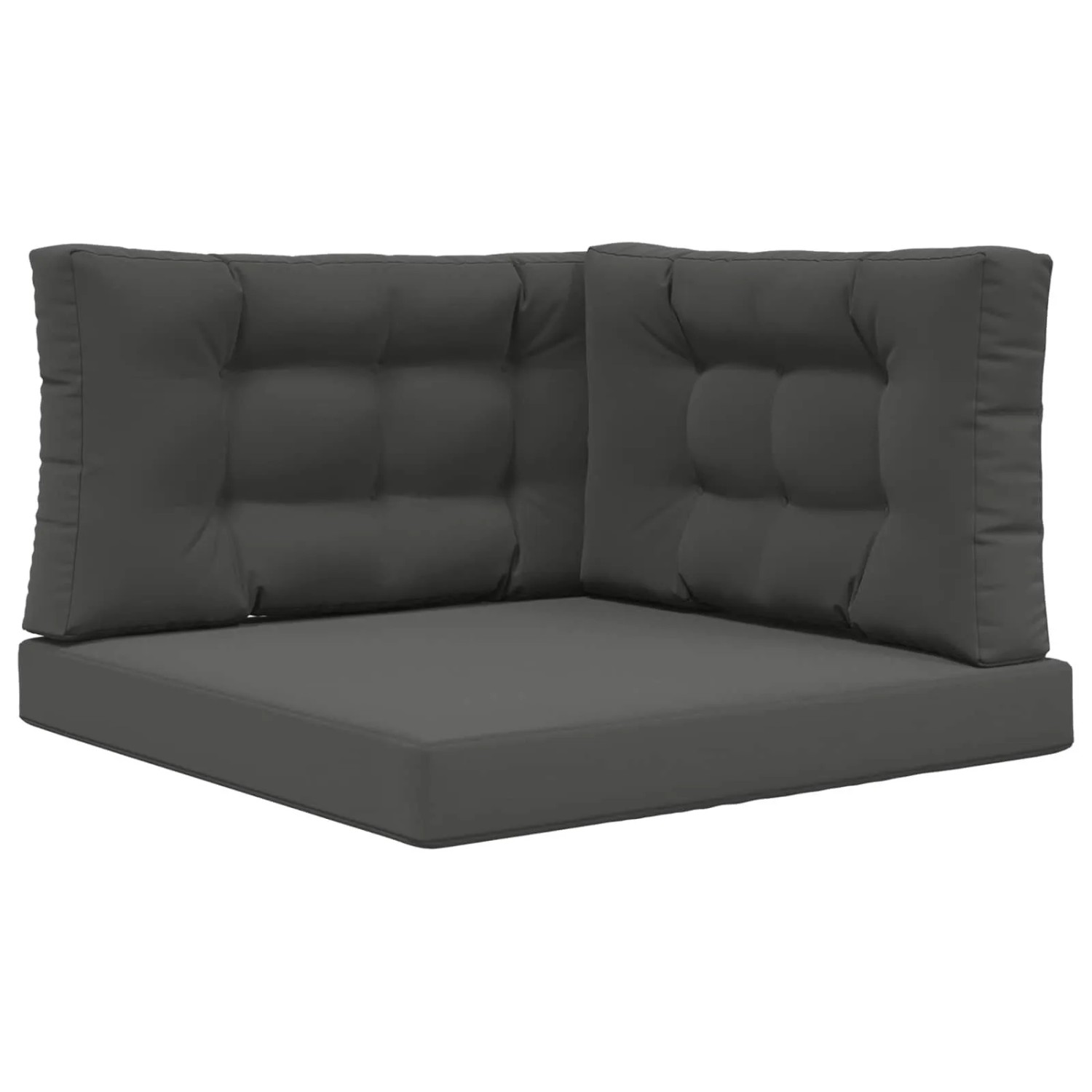 vidaXL Sofakissen für Draußen 3-Tlg Anthrazit Polyester 900880