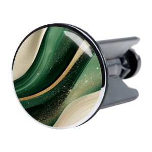 Sanilo Waschbeckenstöpsel Flow mit grün-goldener Marmorierung für alle Waschbecken.