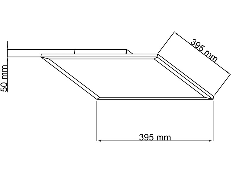 Buffi OBI cm 40 Schwarz 40 Eckig cm LED-Deckenaufbau-Paneel bei Brilliant x kaufen