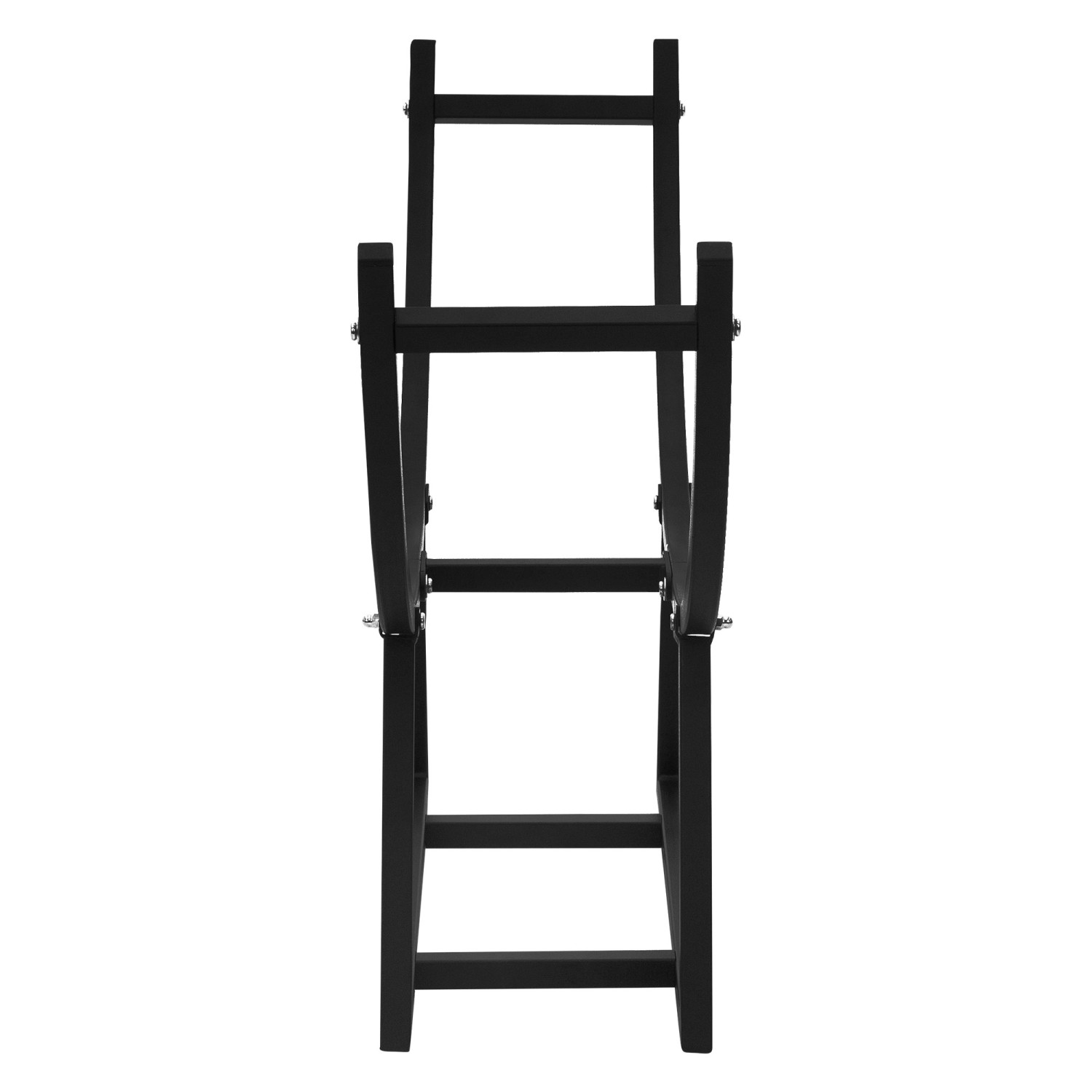 Schwarzes, U-förmiges Kaminholzregal (55x94x21 cm) von ML-Design aus Metall für drinnen & draußen.