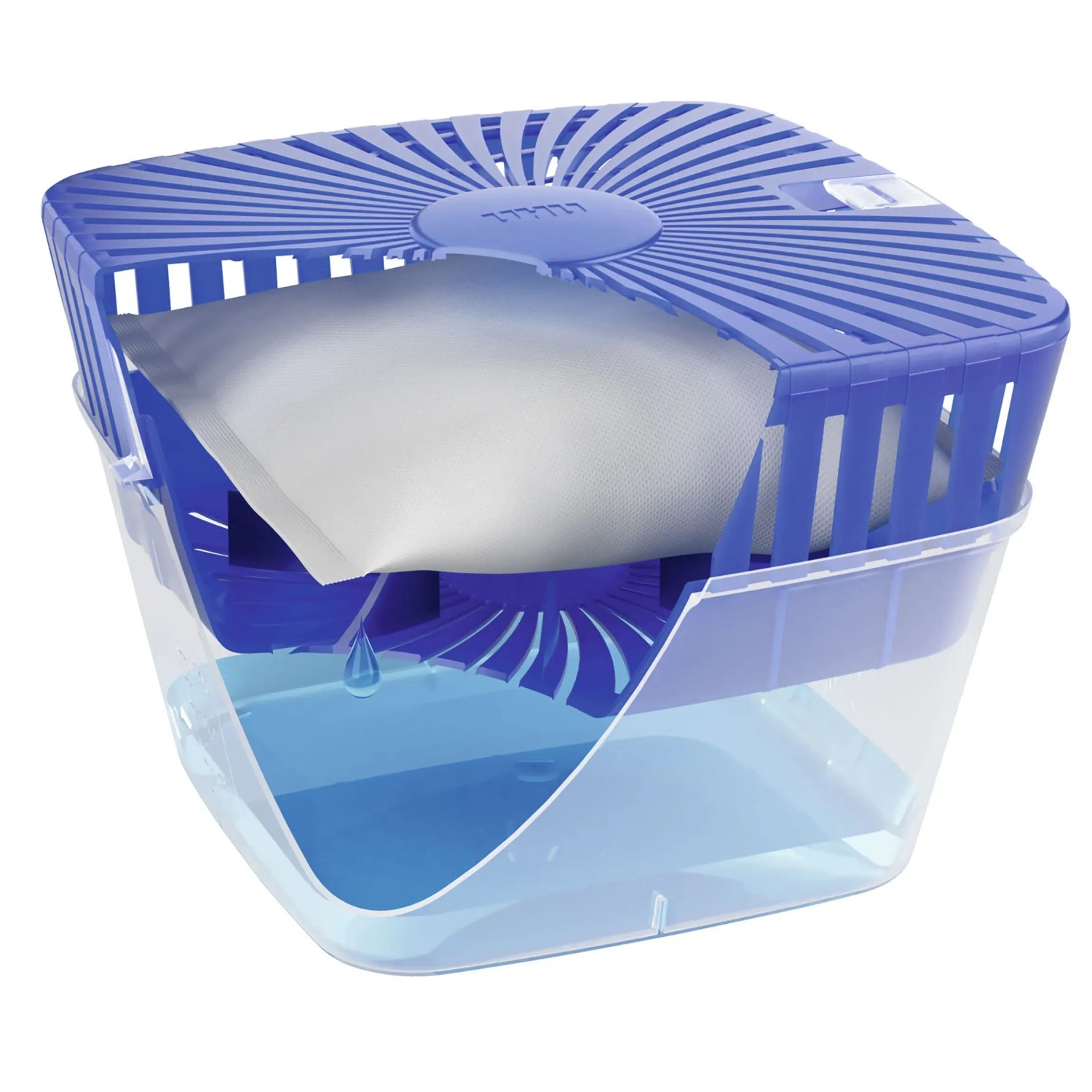 UHU Luftentfeuchter Original 450g mit Granulatbeutel in blau/transparent.