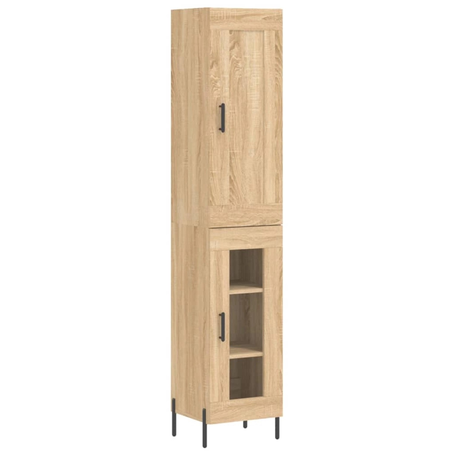 vidaXL Highboard Sonoma-Eiche 34,5x34x180 cm Holzwerkstoff 3200396 günstig online kaufen