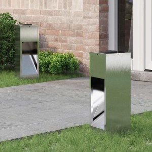 vidaXL Solar LED Wegeleuchte 2 Stk Silber Edelstahl 879713