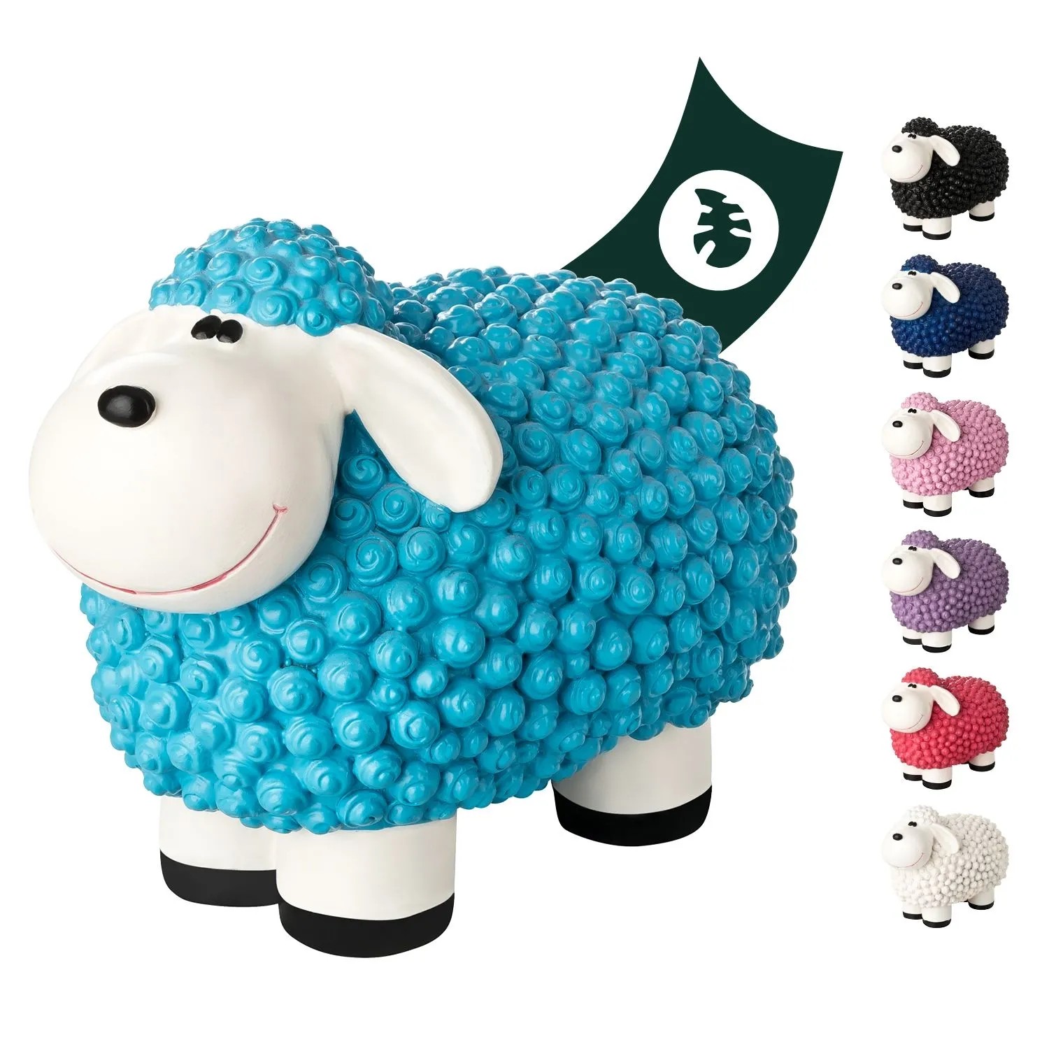 VERDOBA Bunte Mini Schafe Gartenfiguren Pastell Blau