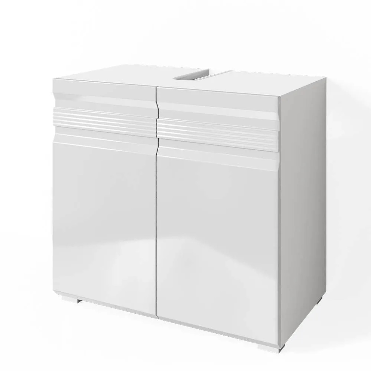 Vicco Waschbeckenunterschrank Fredd Weiß Hochglanz 60 x 56