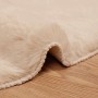 vidaXL Kunstfell Hasen Teppich Olite Taupe Ø 200 cm Polyester 42021759_5