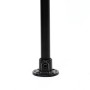 Schwarze, runde Fußplatte für Stahlrohr (Ø 2,7 cm) zum Möbelbau.