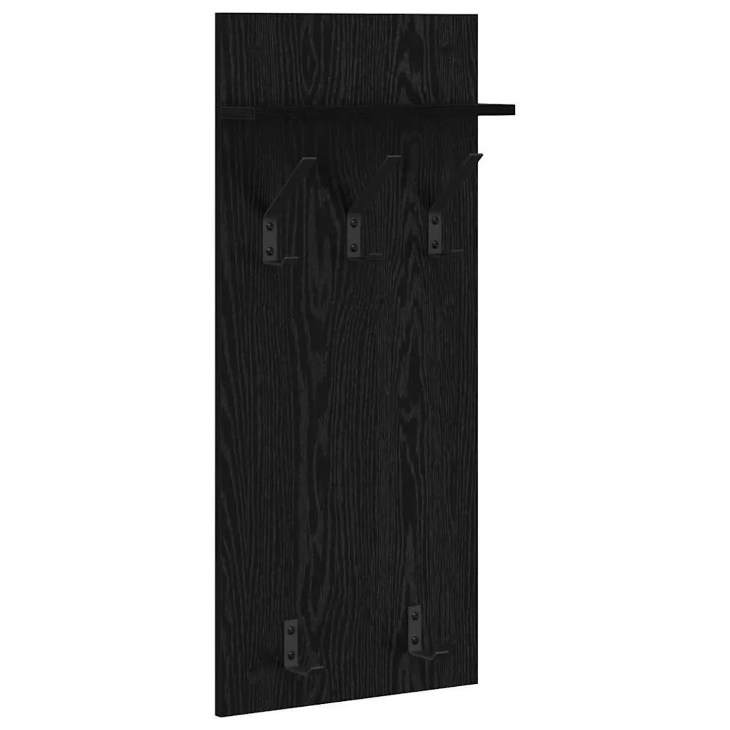 vidaXL Wandmontierter Nachttisch Schwarz Eichen-Optik 40 x 10 x 90 cm 874452