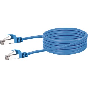 Blaues Schwaiger CAT 6 Netzwerkkabel, 2,5 m, für Computer & Multimedia.