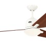 CASAFAN Eco Aviatos Deckenventilator, 162 cm, weißes Gehäuse, Kirschbaum Flügel, mit Beleuchtung.