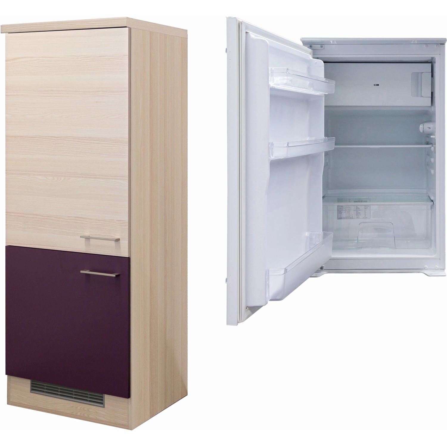 Flex-Well Exclusiv Kühlschrank-Umbau Focus mit Kühlschrank PKM KS 120.4A+ EB