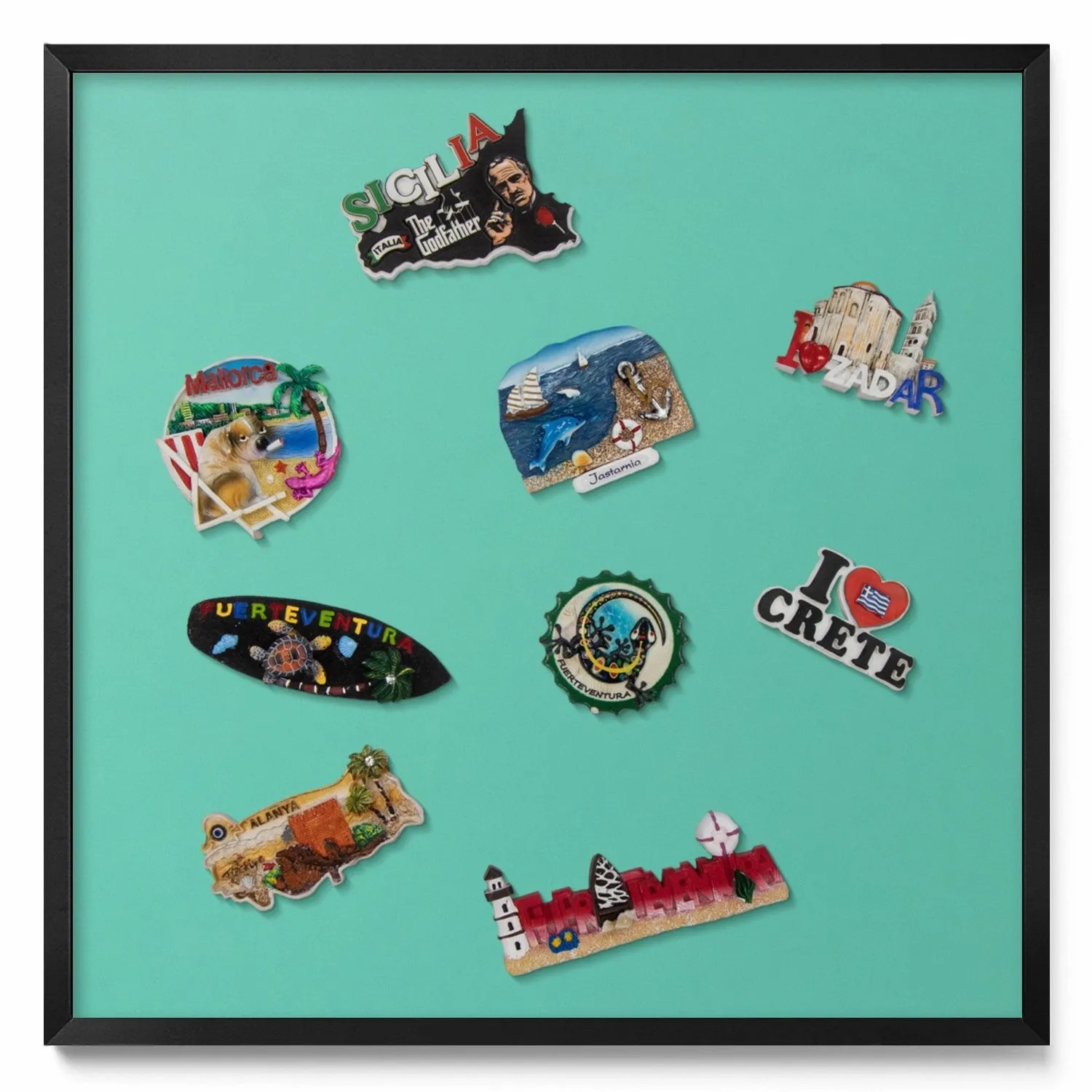 Tulup Magnettafel Dekoratives Magnetboard aus Metall Mintgrün 50x50 cm Magn günstig online kaufen