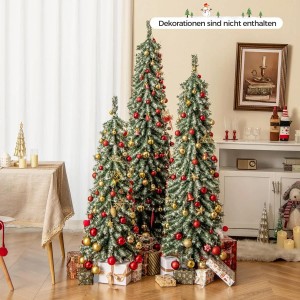 Costway 3er Set Bleistift Weihnachtsbaum Künstlich