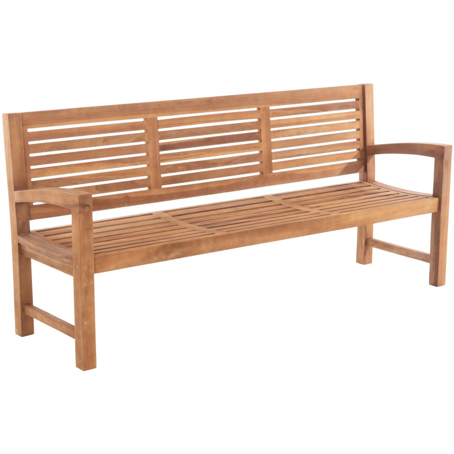DELUKE Gartenbank Teakbank DAGAD Holz Teak 200x59x92cm Holzbank 200cm Bank Mit Lehne Wetterfest Bank Garten Terrasse