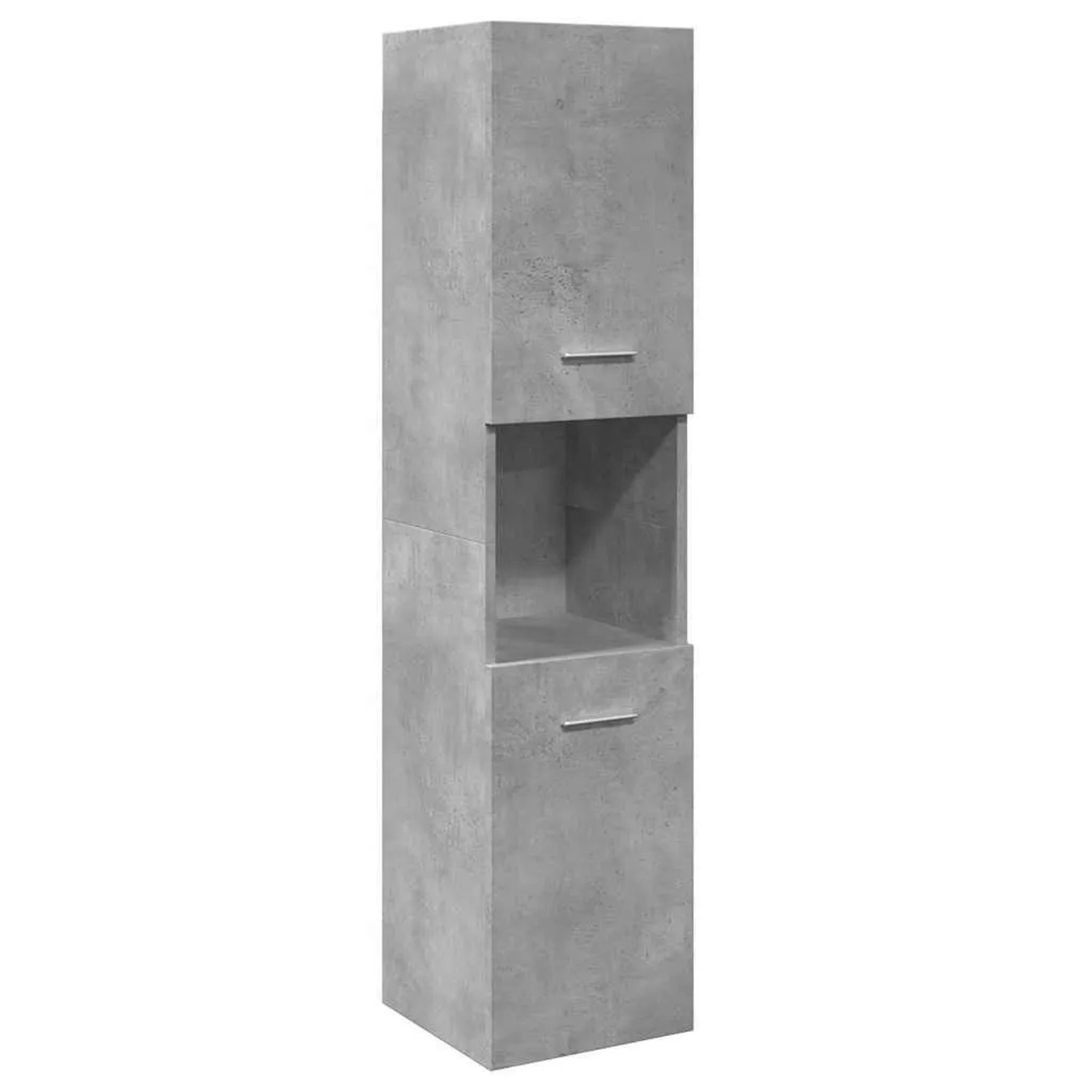 vidaXL Bad-Hängeschrank Betongrau 30x30x130 cm Holzwerkstoff 856220