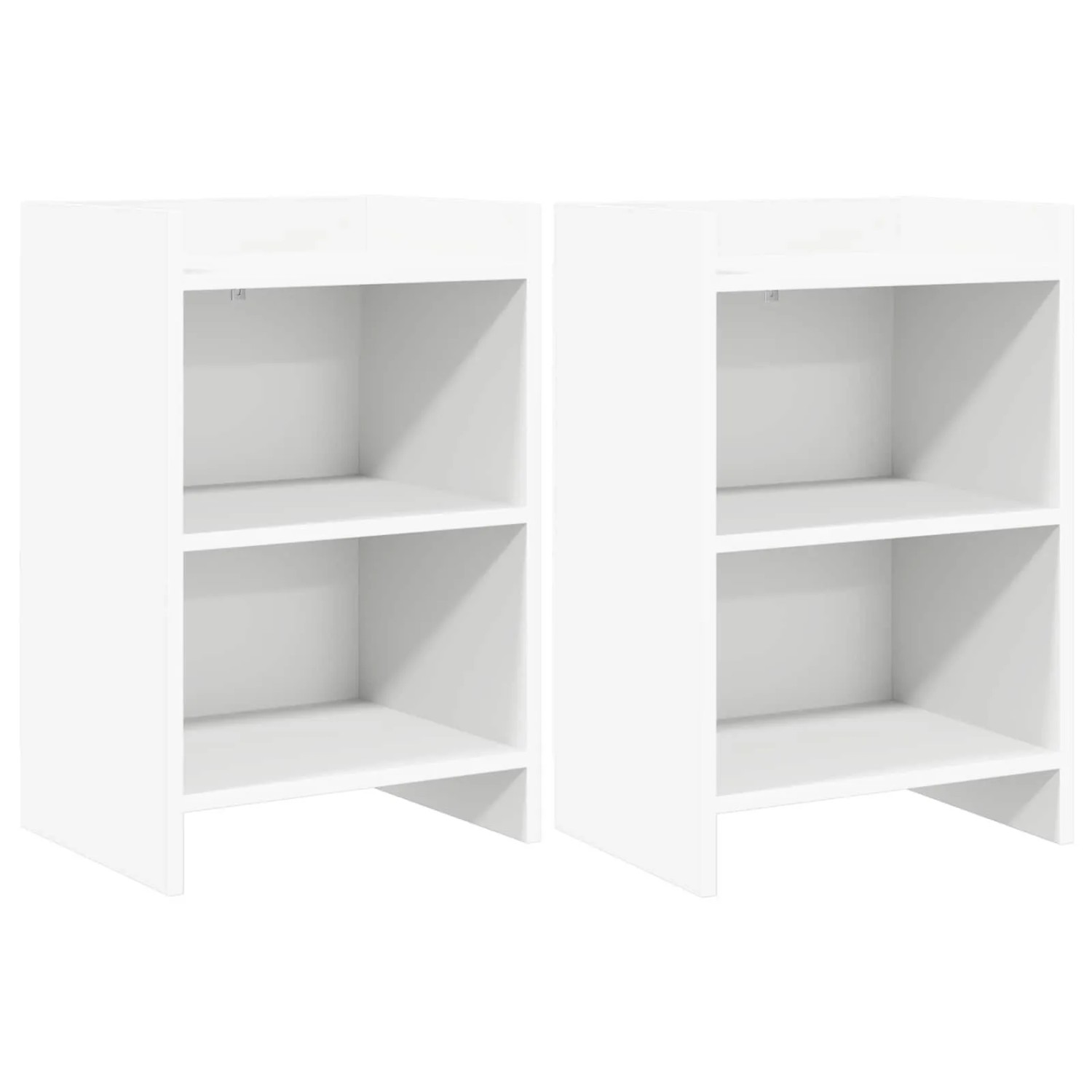 vidaXL Nachttische 2 Stk Weiß 40 x 30 x 60 cm Holzwerkstoff 8010996